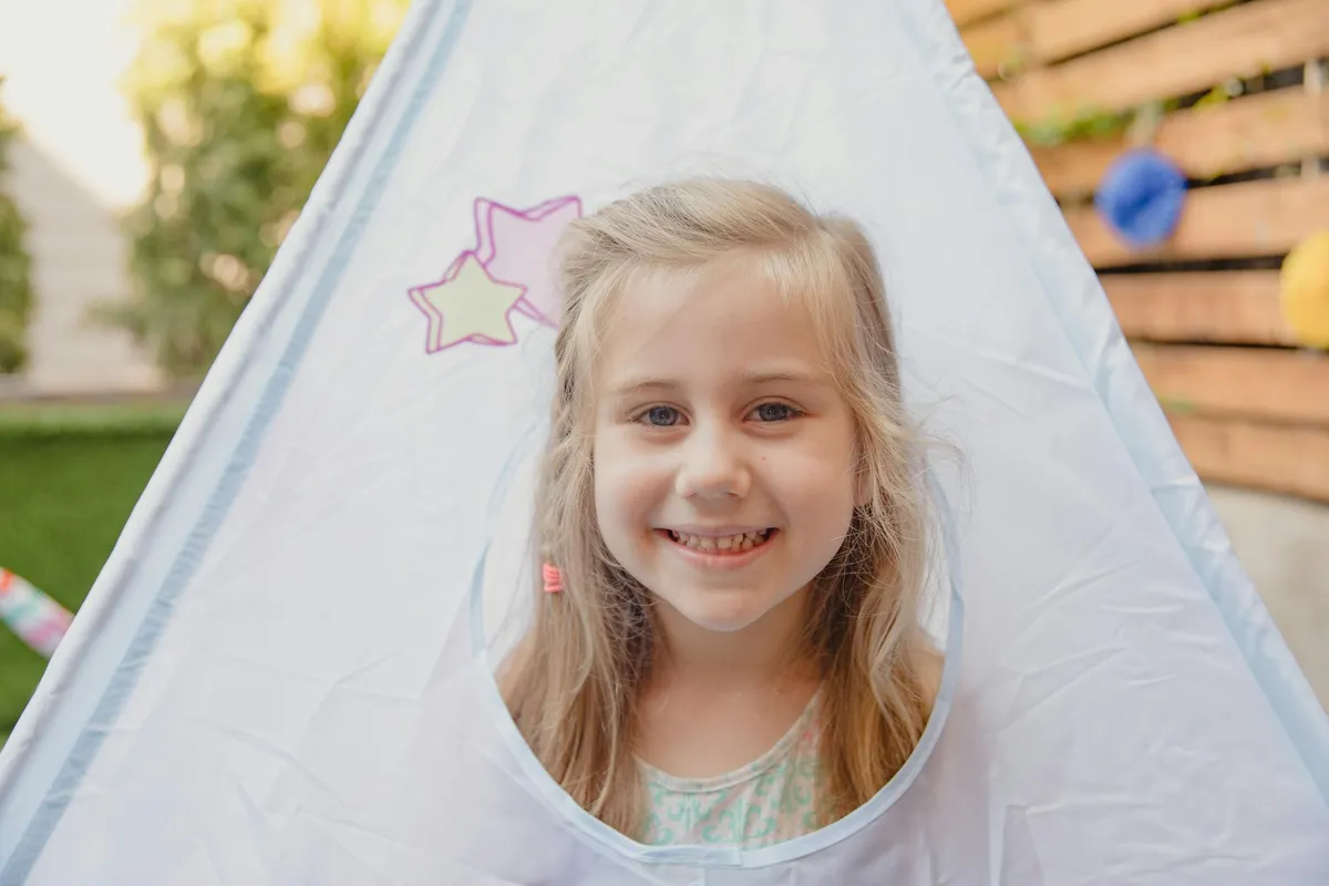 Kids engaged in creative outdoor activity